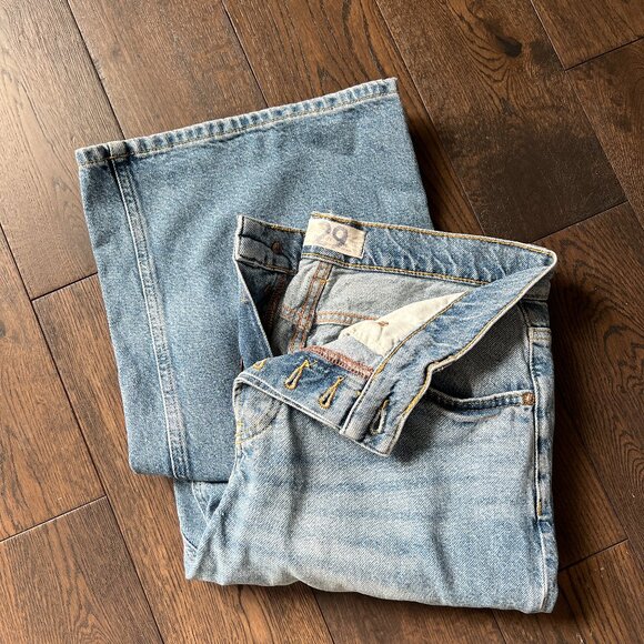 Free People Chalet High Waisted Ankle Wide Leg Sundance Button Fly Jeans Size 29 - Picture 3 of 10